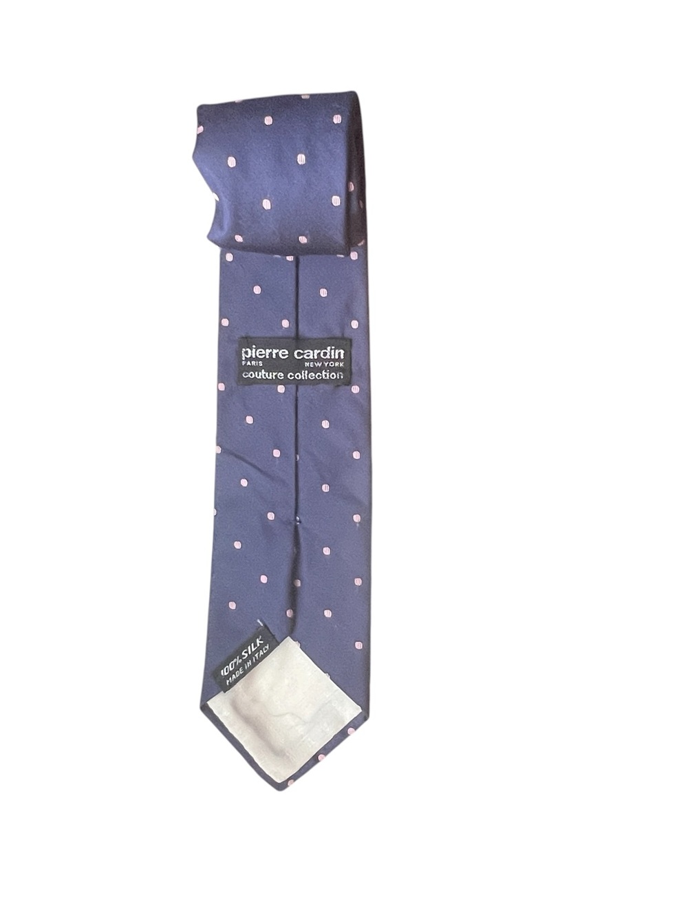 Pierre Cardin 100% Silk Tie Purple Pink Polka Dots Office Intern Retro Vintage - Picture 3 of 6